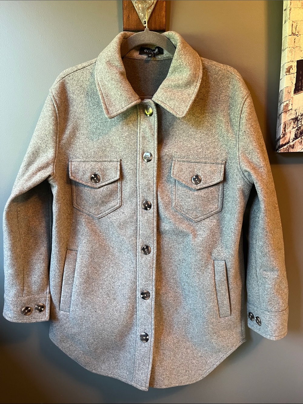 Eclipse Light Gray Shacket